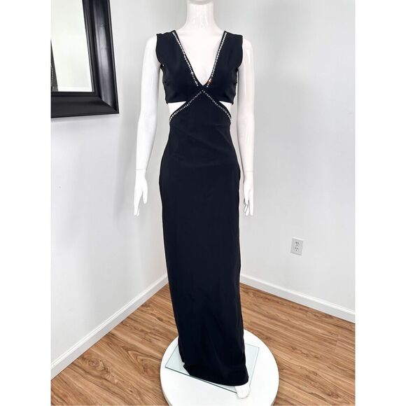 Chiara Boni La Petite Robe Silvina Embellished Cut-Out Gown Size US 10 - Picture 8 of 14